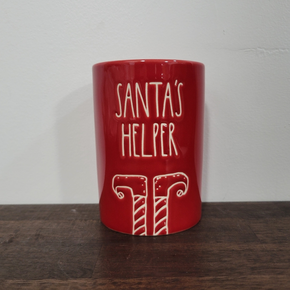 Rae Dunn Santa's Helper Holiday Ceramic Cup